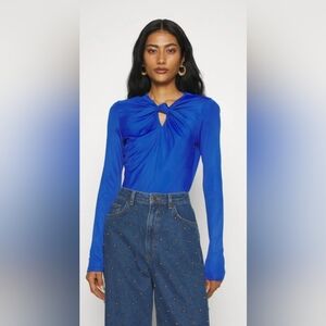 Farm Rio Women’s long sleeve bodysuit hidden back zipper size small